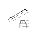 Brumberg LED Feuchtraum Wannenleuchte HUMID ONE PRO, 38W, 4000K, 4900lm, IP65, DALI dimmbar, grau