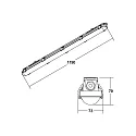 Brumberg LED Feuchtraum-Wannenleuchte HUMID ONE IP65, 18W, 4000K, 2300lm,  Betriebsgerät schaltbar, grau