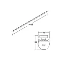 Brumberg LED-T5/T8-Sanierungs-Modul LINEO, IP20 IK02, 144.9cm, 700mA (exkl. BG), 27W 3000/4000K (CCT-Switch) 4188lm 130°, magnetisch