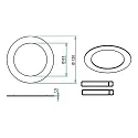 Brumberg Reduzierring mit Außen-Ø 12cm, DA Ø 8.3cm, Chrom