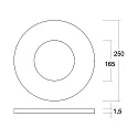 Brumberg Reduzierring zu Einbaudownlight KACIE MINI, Ø 25 cm, Stärke 0,15 cm, mit 3 Befestigungsfedern, weiß
