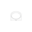Brumberg Deko-Ring für Outdoor LED Decken-/Wandleuchte MAKIRA - Ø 25cm, Recycling-PC, silber, strukturiert