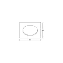 Brumberg Zubehör für LED Einbau-Downlight MUNA MEGA - Abdeckring / Vorsatz-Element, eckig, weiß matt