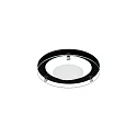 Zubehör für LED Einbau-Downlight MUNA MICRO - Vorsatz-Element mit abgehängtem Floatglas (teilmattiert), rund, schwarz matt