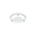 Zubehör für LED Einbau-Downlight MUNA MIDI - Vorsatz-Element mit abgehängtem Floatglas (teilmattiert), rund, weiß matt