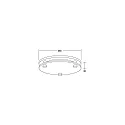 Brumberg Zubehör für LED Einbau-Downlight MUNA MEGA - Vorsatz-Element mit abgehängtem Floatglas (teilmattiert), rund, schwarz matt