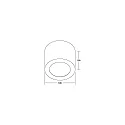 Brumberg surface mounted housing MUNA MINI cylindrical, white matt