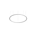 LED Pendelleuchte DEVON, Ringform, Ø 180cm, CRi >90, UGR <19, Matter dimmbar, 81W 3000K, strukturweiß