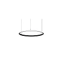 LED Pendelleuchte ANDROS OUT, Ringform, Ø 80cm, CRi >90, UGR <22, Matter dimmbar, 60W 3000K, strukturschwarz