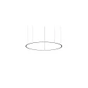 LED Pendelleuchte ANDROS IN/OUT, Ringform, Ø 180cm, CRi >90, UGR <22, DALI-2 dimmbar, 130W 4000K, strukturschwarz