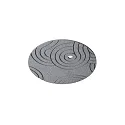 acoustical element SILENTIUM (STRUCTURE) 59.5CM round, asymmetrical, grey