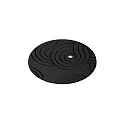 Akustik-Element SLENTIUM, STRUKTUR, rund, Ø 59.5cm / innen Ø 6.8cm für Einbaustrahler (dezentral), inkl. Abhängung, charcoal