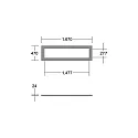 Brumberg Akustik-Element SLENTIUM, rechteckig, 167 x 47cm / innen 147.7 x 27.7cm für LED Panel, inkl. Abhängung, grey