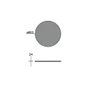 acoustical element SILENTIUM (SMOOTH) FOR BIRO40 / 10CM / 75CM round