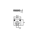 end piece PEPA FLAT flat, with cable hole