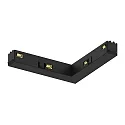 L-Verbinder zu 48V-Stromschiene PEPA, HOCH + FLACH, 90° Winkel, 10.5 x 10.5cm, elektrisch, schwarz