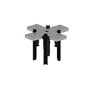 X-Verbinder zu 48V-Stromschiene PEPA, HOCH (BRUM-88488x), mechanisch, schwarz / silber