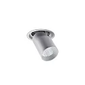 LED Einbaurichtstrahler TRAXX MICRO, 30°, 9W, 1093lm, IP20, 230V AC, 50 Hz, CRI > 90, rund, drehbar, 3500K, silber