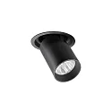LED Einbaurichtstrahler TRAXX MIDI, 25°, 20W, 2681lm, IP20, 230V AC, 50 Hz, CRI > 90, rund, 4000K, schwarz