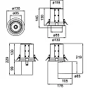 Brumberg LED Einbaustrahler TRAXX MAXI 230V AC, 50 Hz, rund, CRI > 90, 26,4 W, 20°, 3000K, 3093lm, silber