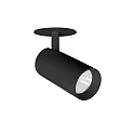 LED Halbeinbau-Richtstrahler TRAXX MINI, 230V AC, 50 Hz, 12,5W, 40°, 3000K, 1509lm, CRI > 90, rund, schwarz