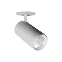 LED Halbeinbau-Richtstrahler TRAXX MAXI, 230V AC, 50 Hz, rund, CRI > 90, 30W, 30°, 3000K, 3805lm, silber