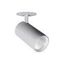 LED Halbeinbau-Richtstrahler TRAXX MAXI, 230V AC, 50 Hz, rund, CRI > 90, 30W, 30°, 3500K, 3850lm, silber