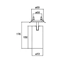 Brumberg LED Halbeinbaustrahler TRAXX MAXI, 40°, 24W, 3072lm, IP20, 230V AC, 50 Hz, CRI > 90, DALI dimmbar, rund, 3000K, schwarz