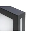 CMD Creative Metalldesign Outdoor LED Wandleuchte, IP44, quadratisch,  22 x 22cm, 12W 3000K, Edelstahl / Opalglas, anthrazit