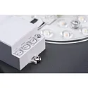 CMD Creative Metalldesign Outdoor LED Wandleuchte mit Bewegungsmelder, IP44, 12W 3000K 1200lm, Edelstahl / Opalglas, mit Raster