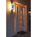 CMD Creative Metalldesign Hausnummern-Leuchte, IP44, mit Bewegungsmelder, für bis zu 2 Ziffern (Ausschnitt), E27, Edelstahl / Opalglas, gebürstet