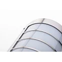 CMD Creative Metalldesign Outdoor LED Wandleuchte mit Bewegungsmelder, IP44, 12W 3000K 1200lm, Edelstahl / Opalglas, mit Raster