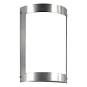 Outdoor LED wall luminaire 16/3, IP44, 12W 3000K 1200lm, stainless steel / opal glass