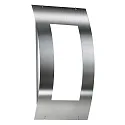 Außenwandleuchte AQUA QUADRAT, IP44, E27, Edelstahl / Opalglas, gebürstet