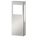 Outdoor Stehleuchte AQUA PAULO, IP44, eckig, 40cm, 2G11, Edelstahl / Opalglas, gebürstet