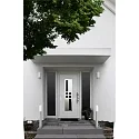 CMD Creative Metalldesign Outdoor Stehleuchte AQUA PAULO, IP44, zylindrisch, 90cm, E27, Edelstahl / Opalglas, gebürstet
