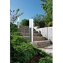 CMD Creative Metalldesign Outdoor Stehleuchte AQUA PAULO, IP44, zylindrisch, 60cm, E27, Edelstahl / Opalglas, anthrazit