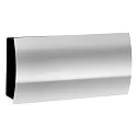 Outdoor Wand-Zeitungsfach, eckig, gewölbt, Höhe 16cm / Breite 31cm, Edelstahl gebürstet