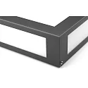 CMD Creative Metalldesign Outdoor LED Wandleuchte AQUA LEGENDO,  IP44, mit MW-Bewegungsmelder, 12W 3000K, Edelstahl / Opalglas, anthrazit