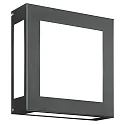 Außenwandleuchte AQUA LEGENDO, IP44, 2x E27, Edelstahl / Opalglas, anthrazit
