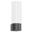 Außenwandleuchte AQUA WALL, E27, IP44, Edelstahl / Opalglas, anthrazit