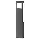 Outdoor Stehleuchte AQUA PAULO, IP44, 80cm, 2G11 (inkl. 18W 3000K 1800lm), Edelstahl / Makrolon, anthrazit