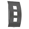 Outdoor wall luminaire AQUA TOMA with motion detector, IP44, E27, stainless steel / opal glass, anthracite