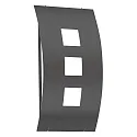 Außenwandleuchte AQUA TOMA, IP44, E27 max. 75W, Edelstahl / Opalglas, anthrazit