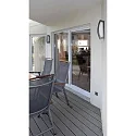 CMD Creative Metalldesign Außenwandleuchte AQUA QUADRAT, IP44, E27, Edelstahl / Opalglas, anthrazit