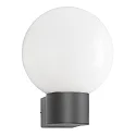 Außenwandleuchte AQUA BALL, IP44, E27 Opalglas-Kugelschirm, anthrazit