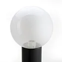 Outdoor Stehleuchte AQUA BALL, IP44, zylindrisch, 60cm, E27, Opalglas-Kugelschirm, Edelstahl gebürstet