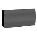 Outdoor Wand-Zeitungsfach, eckig, gewölbt, Höhe 16cm / Breite 31cm, Stahlblech anthrazit