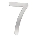 Hausnummer „ 7 “ , Höhe 16cm, Edelstahl, gebürstet
