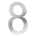 Hausnummer „ 8 “, Höhe 16cm, Edelstahl, gebürstet